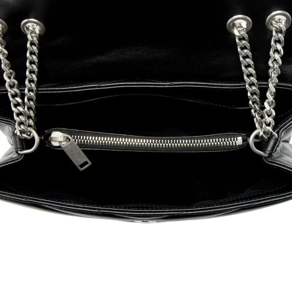 Saint Laurent Matelasse Calfskin Monogram LouLou Chain Small Shoulder Bag - Picture 7 of 12